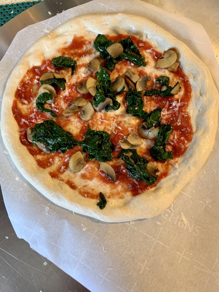 Spinach And Mushrooms For The Wife