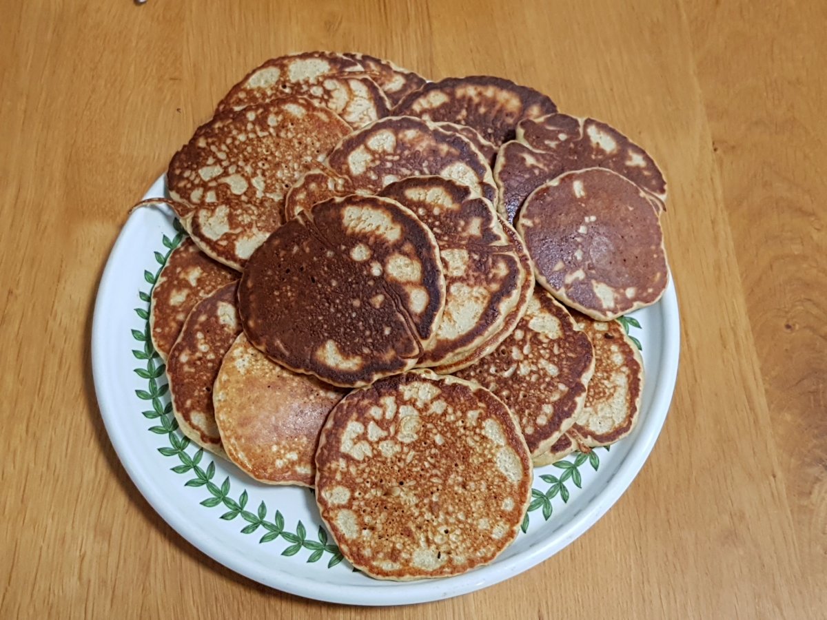 Stack of cooked buckwheat blini