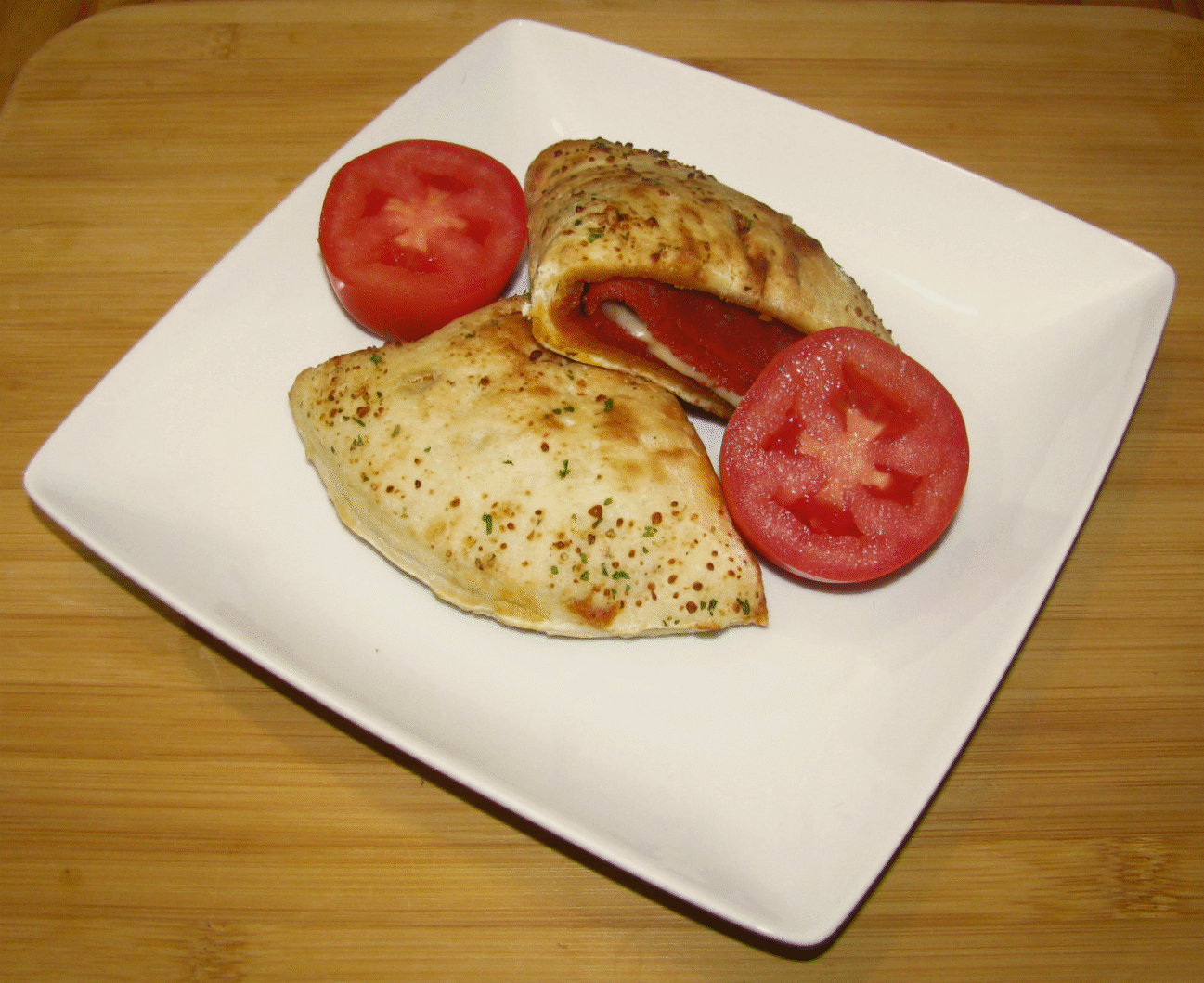 Stefano's Pepperoni Calzone with Tomato