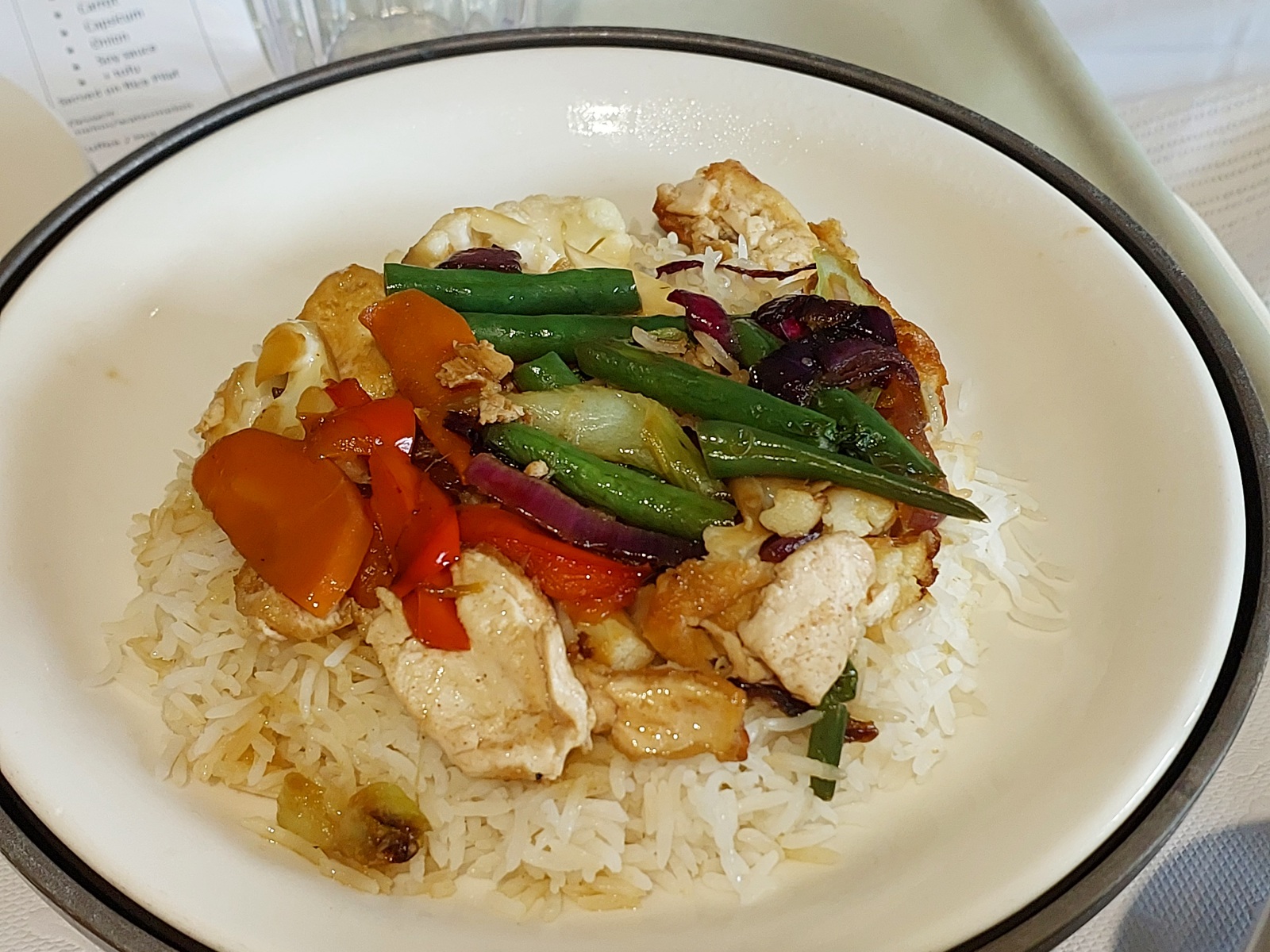 Stir fry with rice