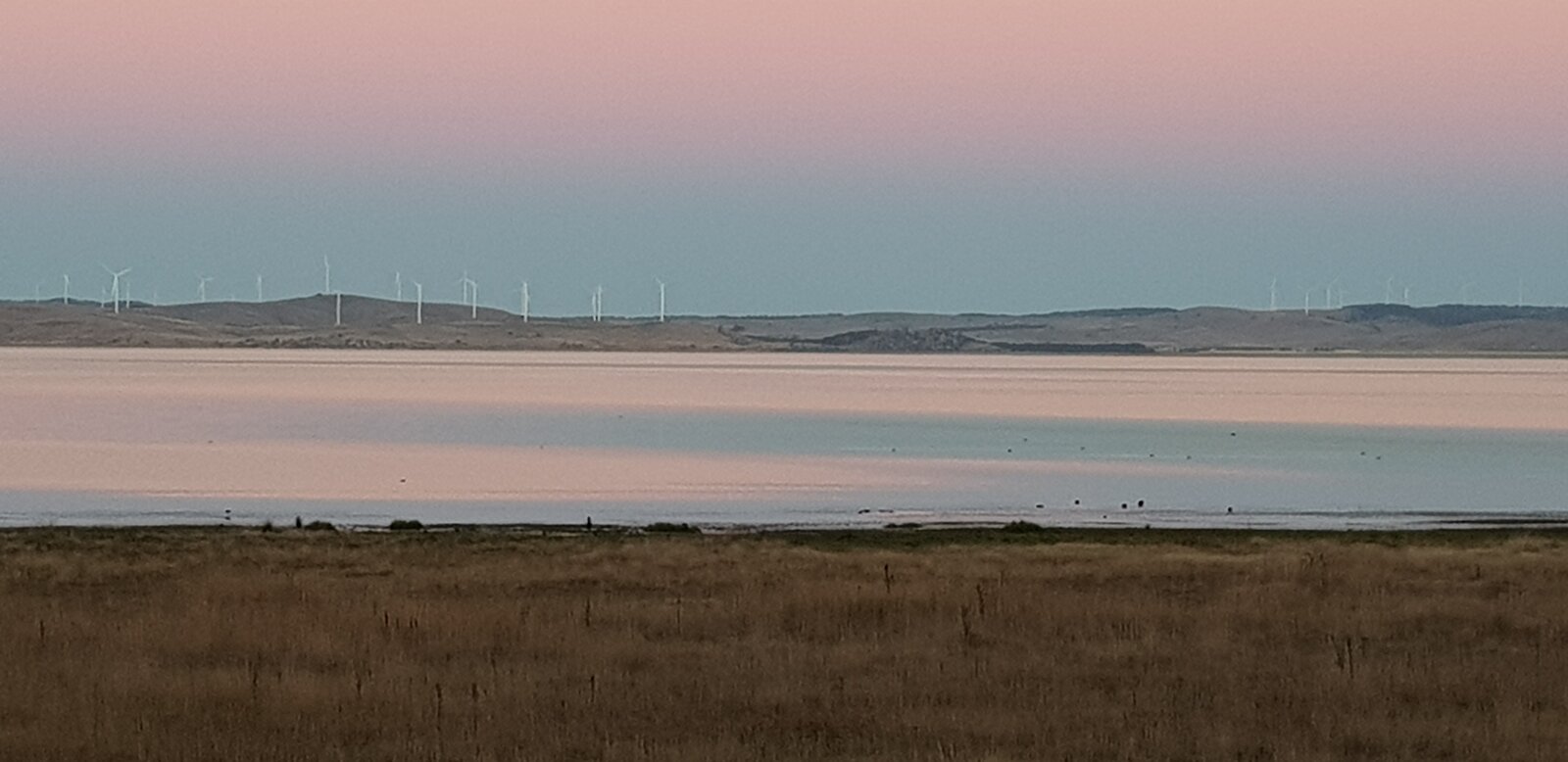 Sunset over Lake George, showing the Earth's Shadow