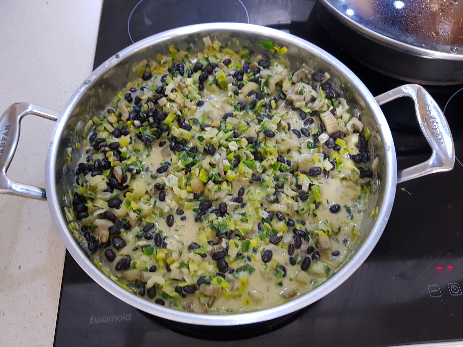 Swiss Chard with Black Turtle Beans & tahini