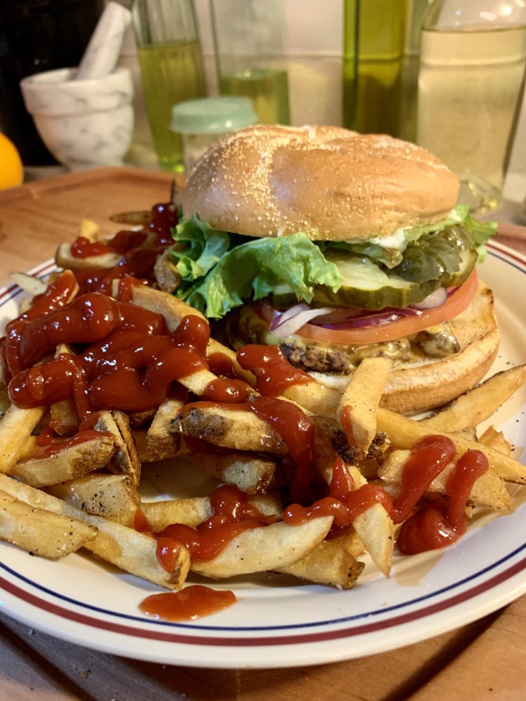 Take-Away Burger And Fries