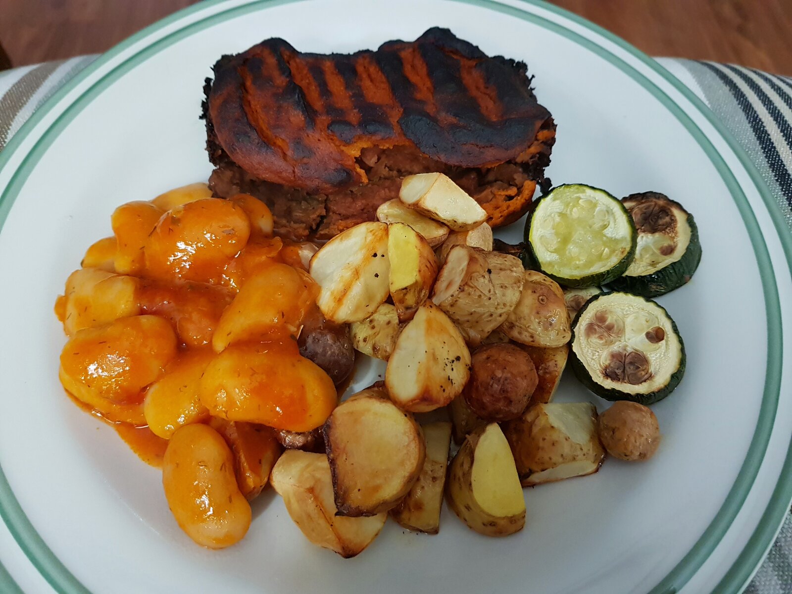 Tempeh loaf and veg