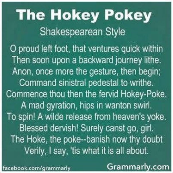 To Hokey, Perchance To Pokey!