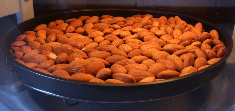 Toasting almonds