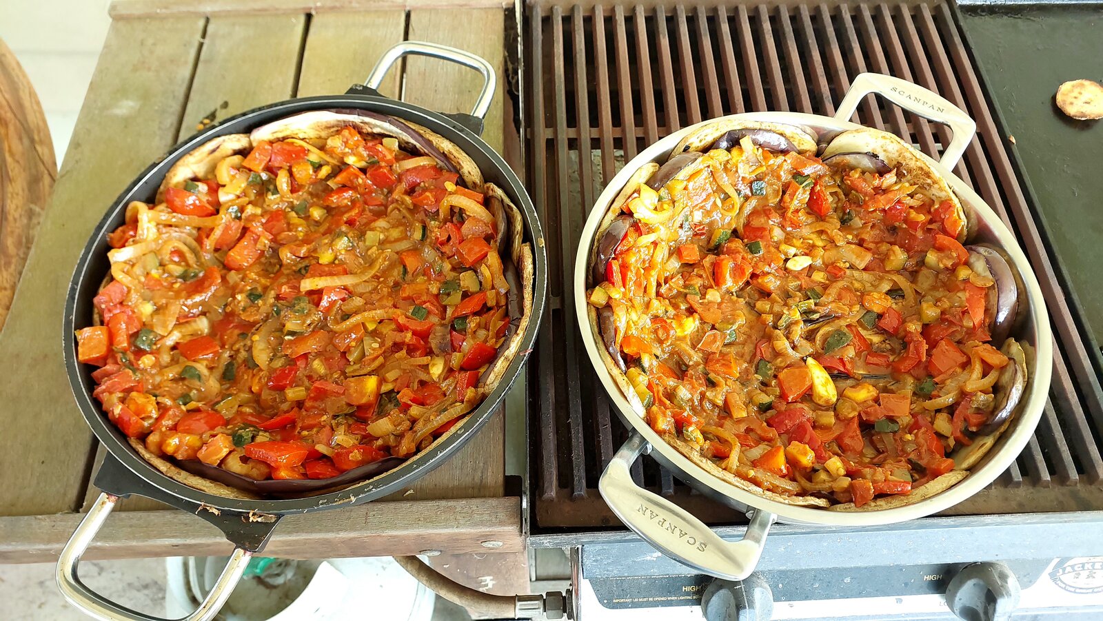 Tomatoes, red pepper & courgette mixture in