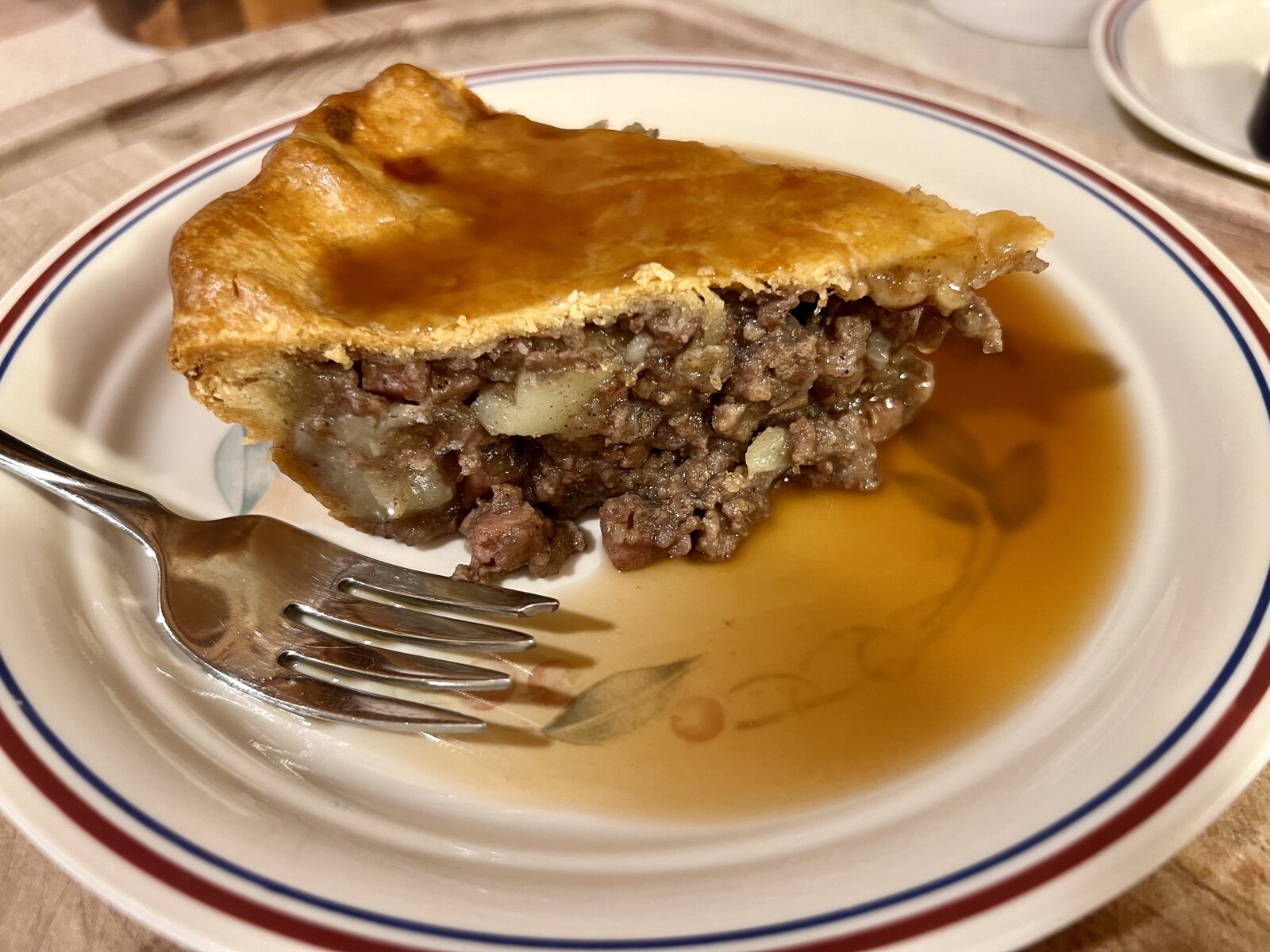 Tourtiere on the plate (w/ Bisto)