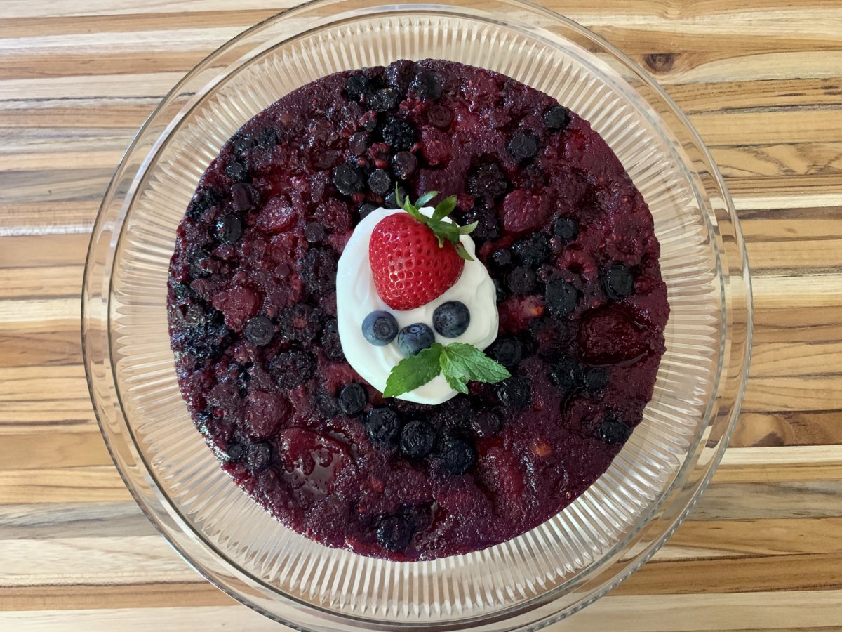 Triple-Berry Upside-Down Cornbread