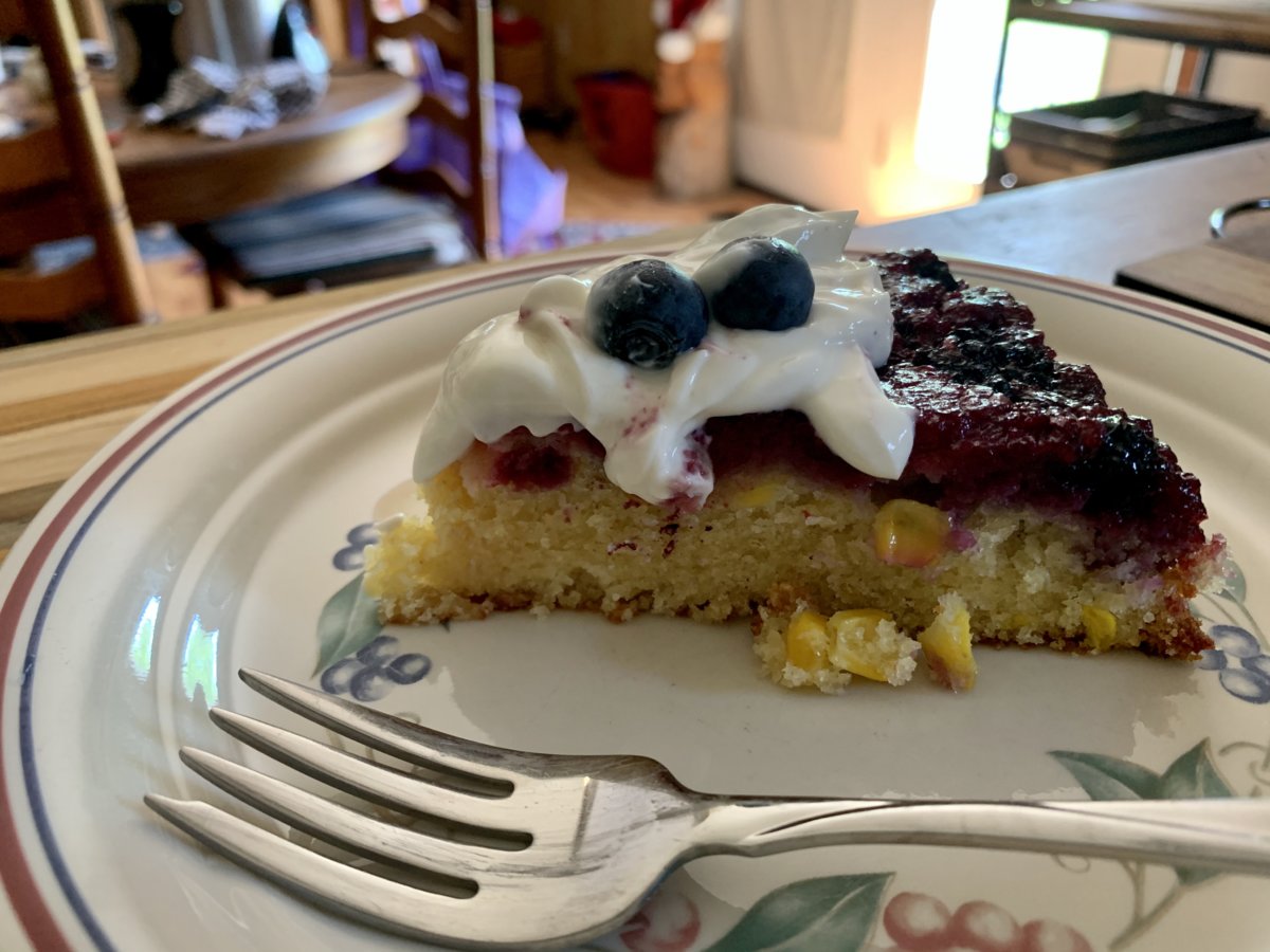 Triple-Berry Upside-Down Cornbread