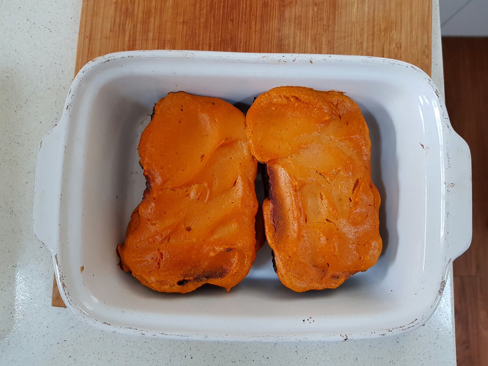 Twice baked Tempeh Loaf with Tomato & Cashew Sauce