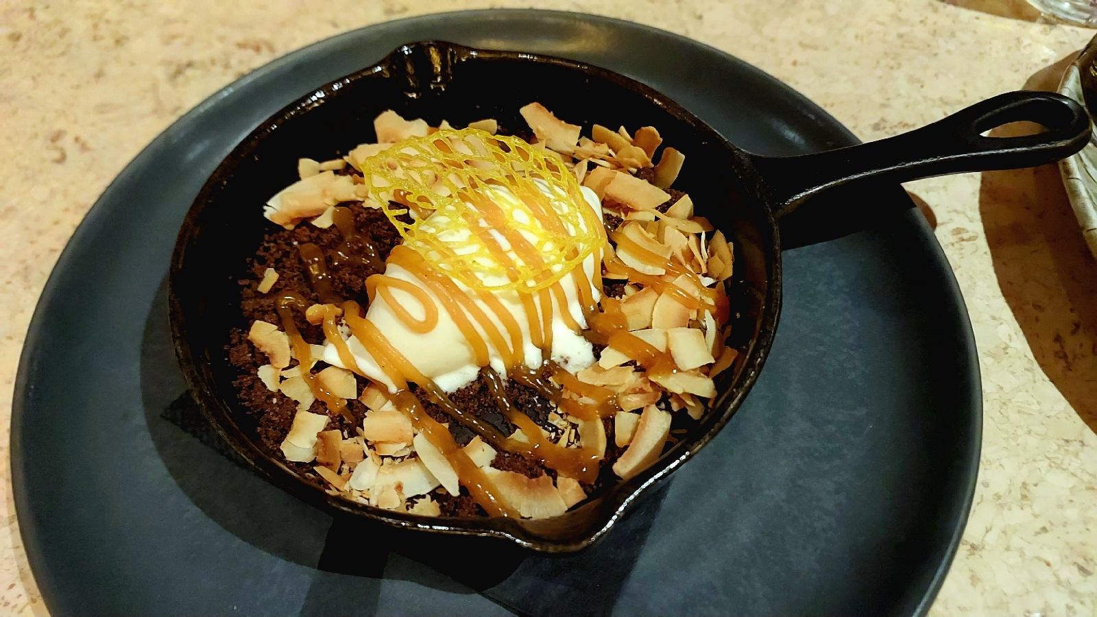 Vegan Chocolate Pudding with Miso Caramel Sauce and a Salted Caramel Ice Cream