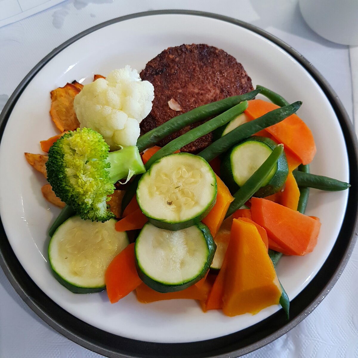 Vegan Pattie & veg