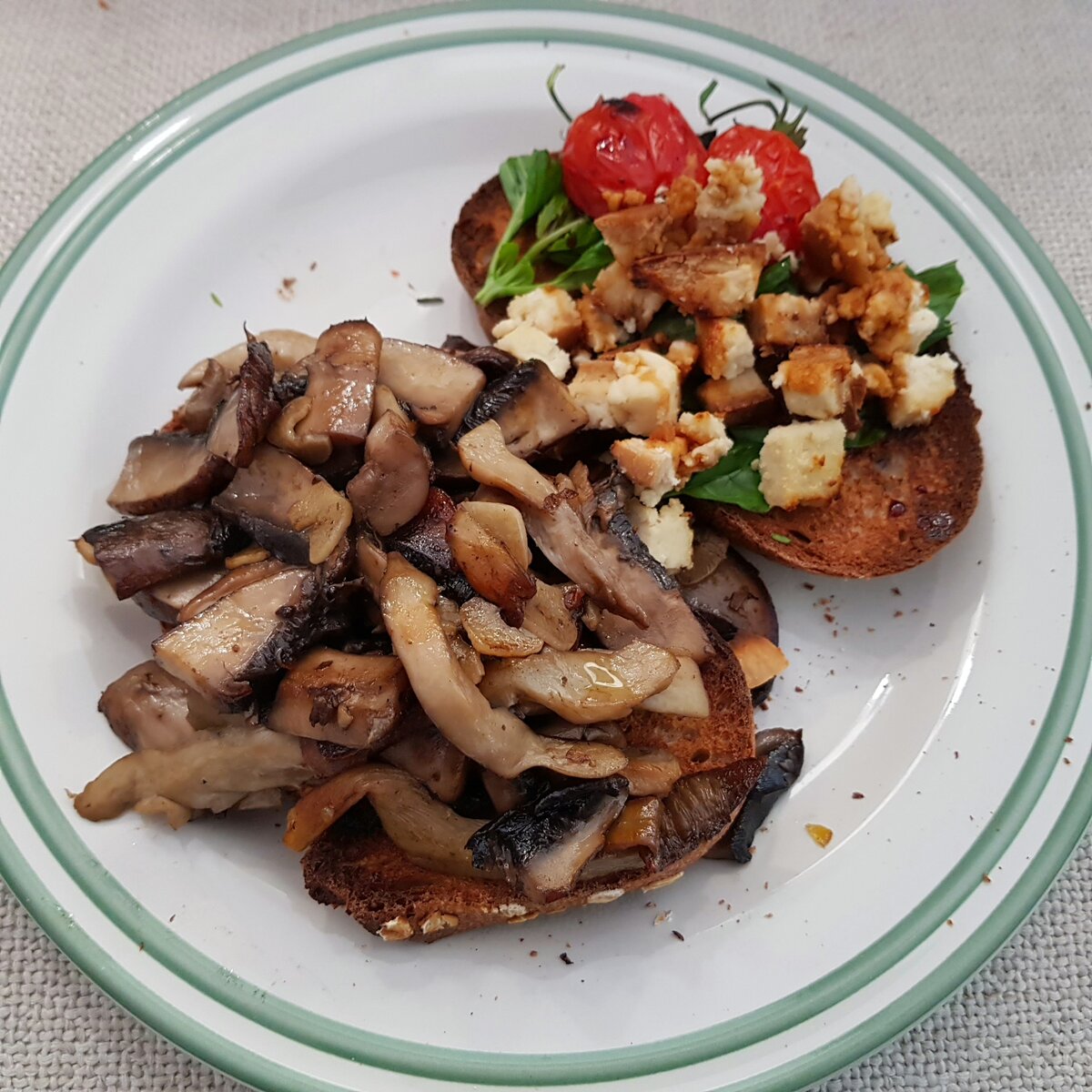 White Oyster Mushrooms cooked for lunch