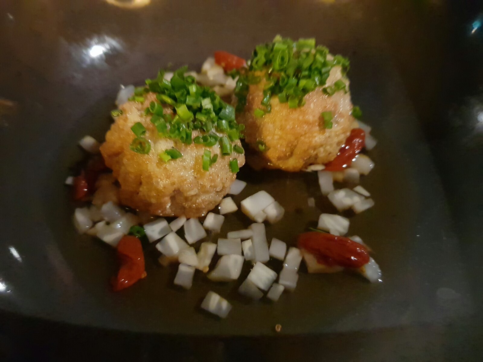 Wild Mushroom Wantons in a miso sauce