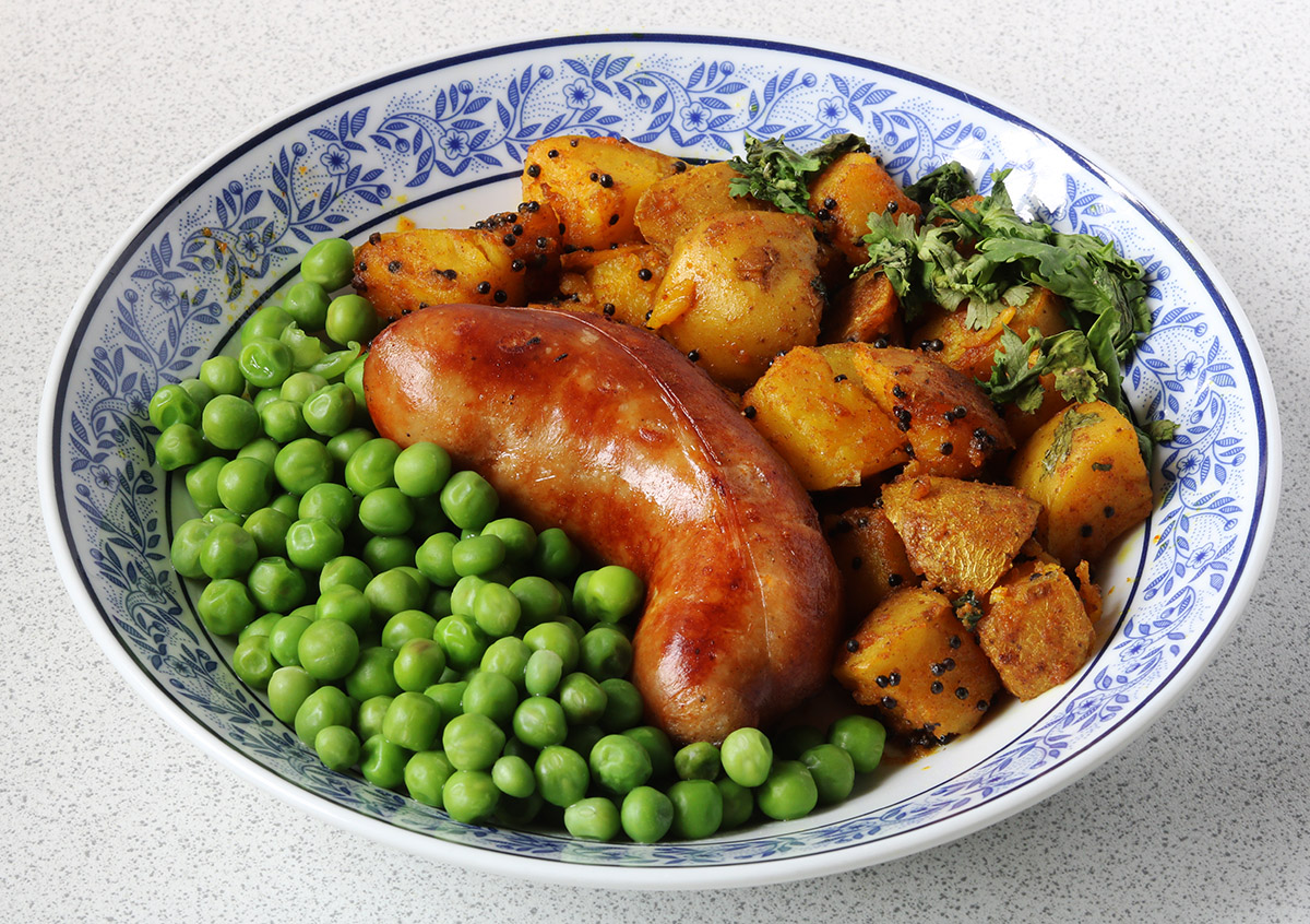 With pork and tomato sausage and peas 1 s.jpg