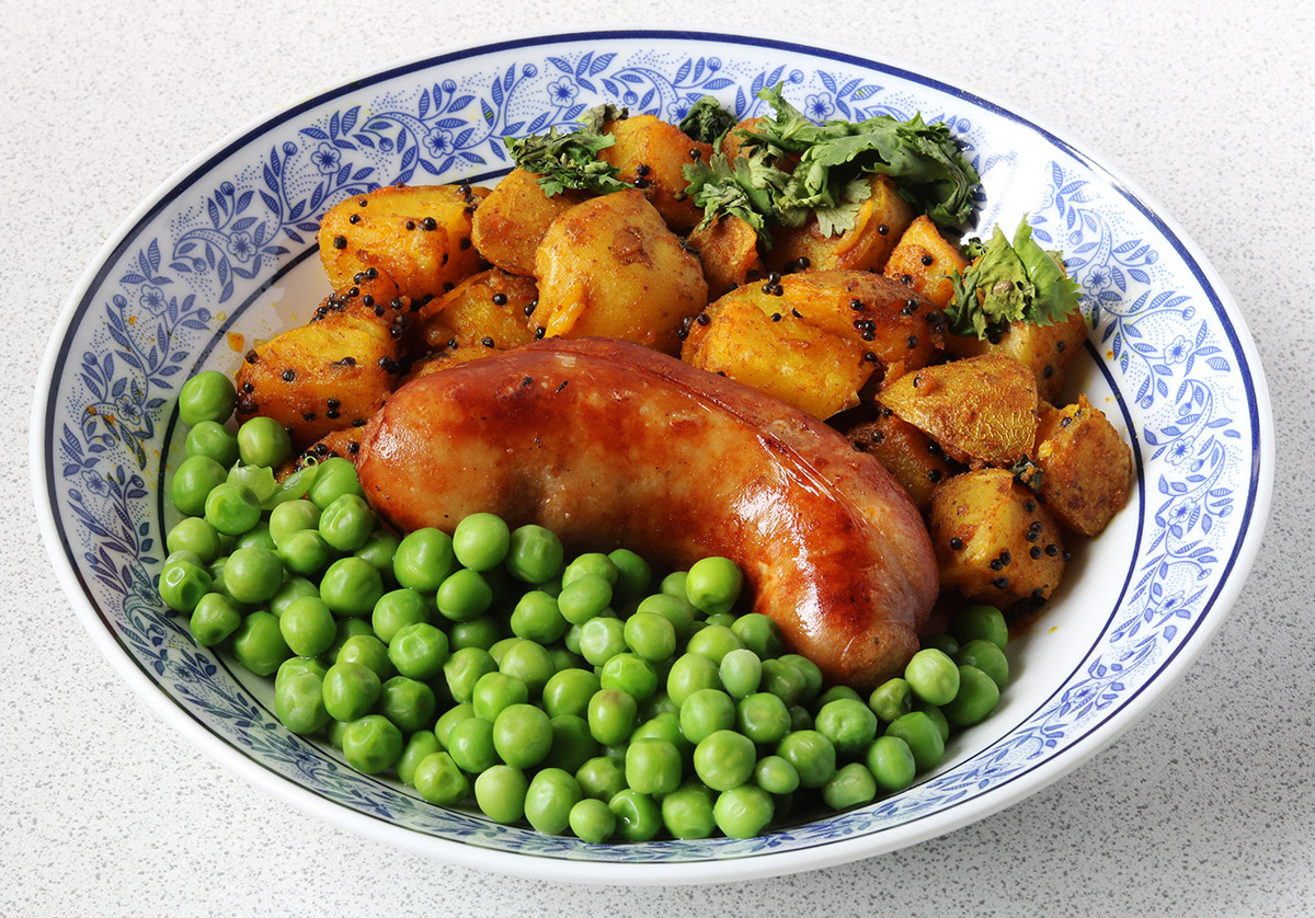 With pork and tomato sausage and peas 2 s.jpg